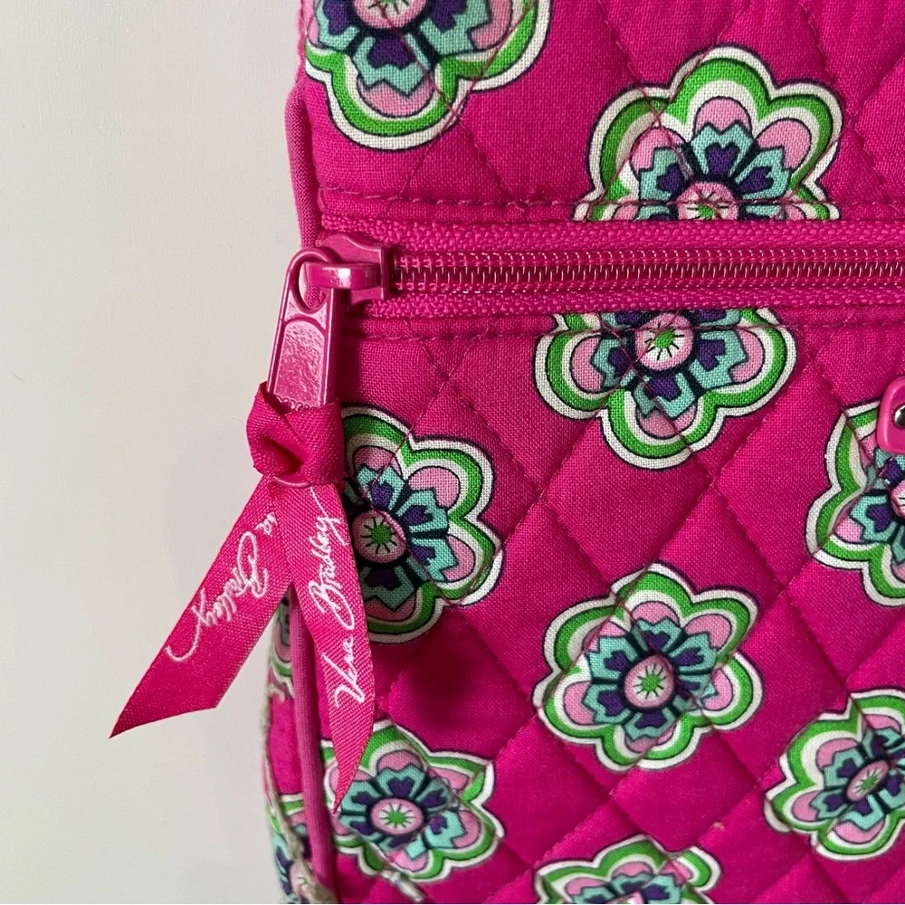 Vera Bradley Floral Crossbody Purse Pink Swirls Shoulder Bag